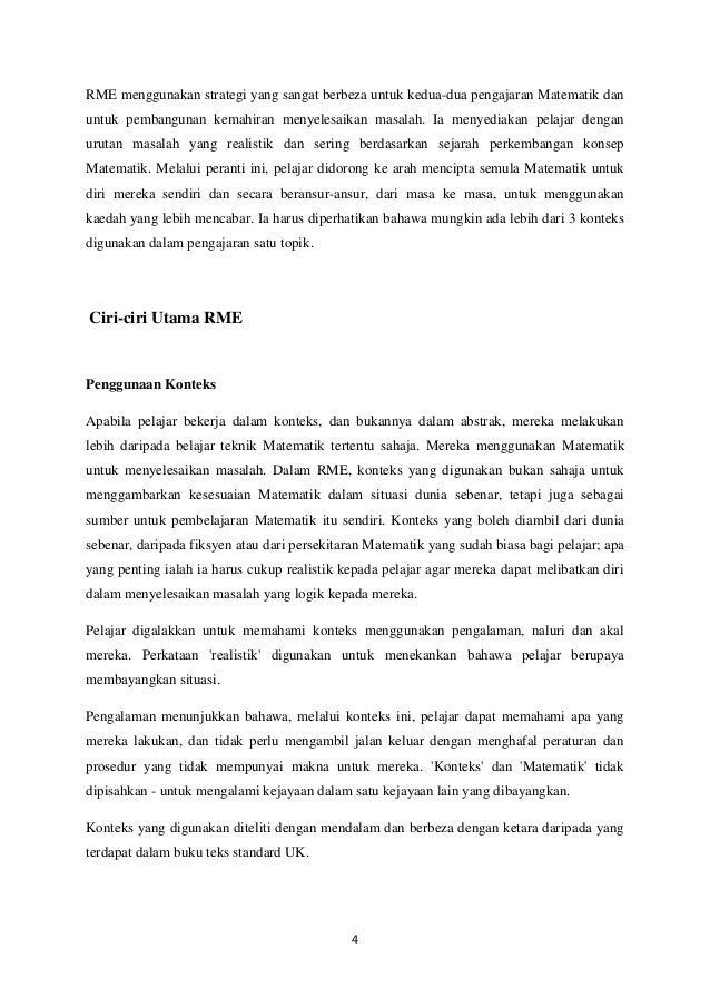 Pendidikan Matematik Realistik
