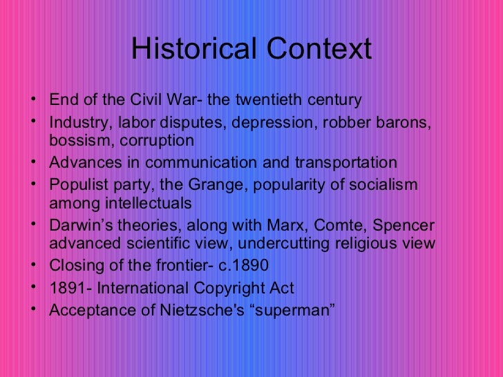 Realistic period in American Lit