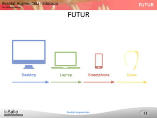 FUTURRealitat Augmentada i Educació
Per ISIDRO NAVARRO
Realitat Augmentada
FUTUR
21
 