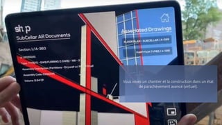 Vous voyez un chantier et la construction dans un état
de parachèvement avancé (virtuel).
 