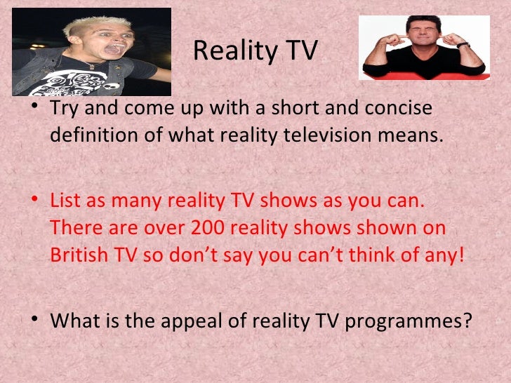 Reality Tv Introduction