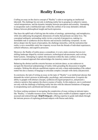 Reality Essays.pdf