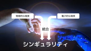 物理的な現実 電子的な現実
統合
シンギュラリティ
 