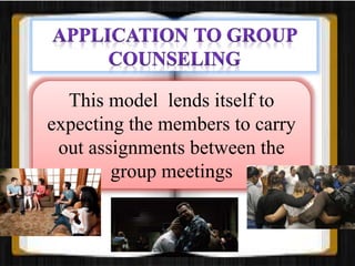 This model lends itself to
expecting the members to carry
out assignments between the
group meetings
 