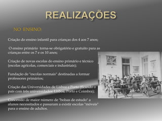 Os Tribunais são os responsáveis pelo poder judicial. Estabelecia ainda que:O Parlamento escolhia e podia demitir oPresidente da República; O Governo só se podia manter se tivesse o apoio da maioria dos deputados desse Parlamento.