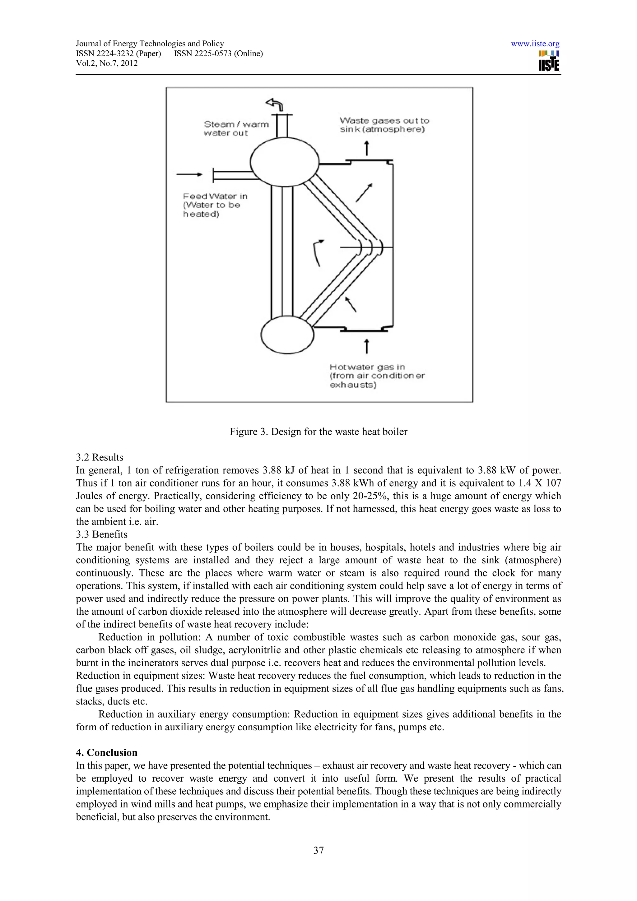 Realization of exhaust air recovery and waste heat recovery systems for ...