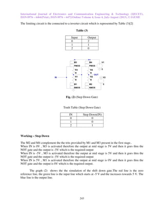 Setun Realization of ternary logic based shift up, shift down using mosfet-2 ...