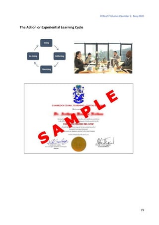 REALIZE Volume 4 Number 2| May 2020
29
The Action or Experiential Learning Cycle
 