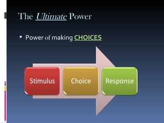 The  Ultimate  Power Power  of  making  CHOICES 