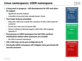 Container Within Linux Namespace Realizing Linux Containers (LXC) | PPTX