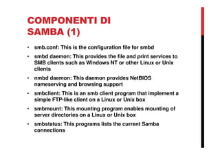 Realizzare una rete aziendale con linux e samba | PPT