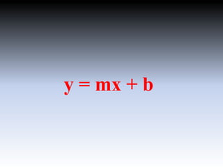 y = mx + b
 