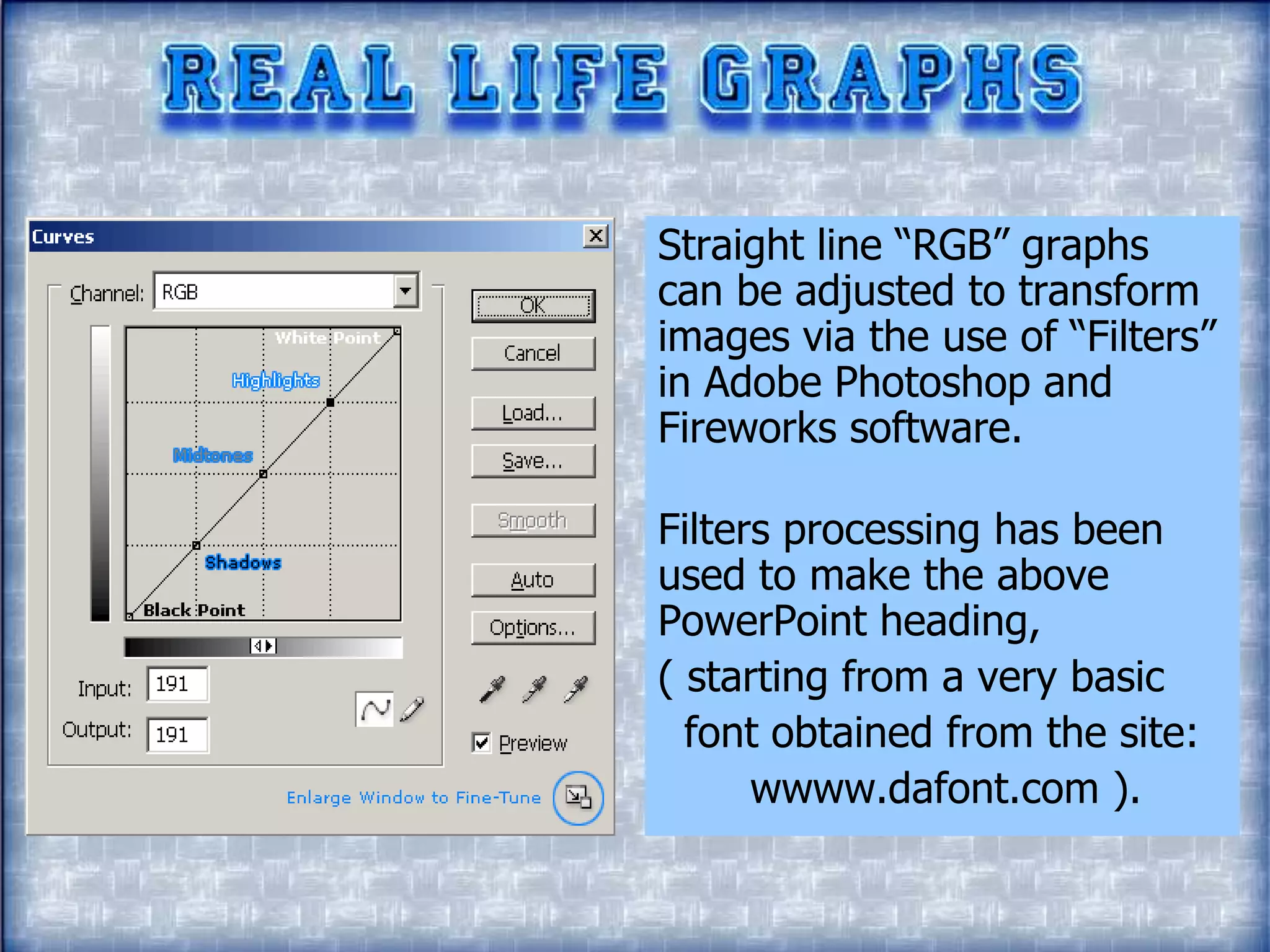 Real world linear graphs ppt