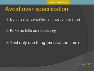 Duplicate code problemWrite better testsAfter refactoring I need to re-write my tests.Writing the same code twice is wrong