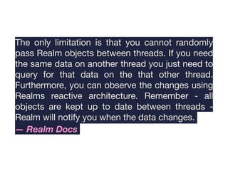 Using REALM over CoreData, SQLite | PDF