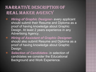 Real maker advertising presentation 2003