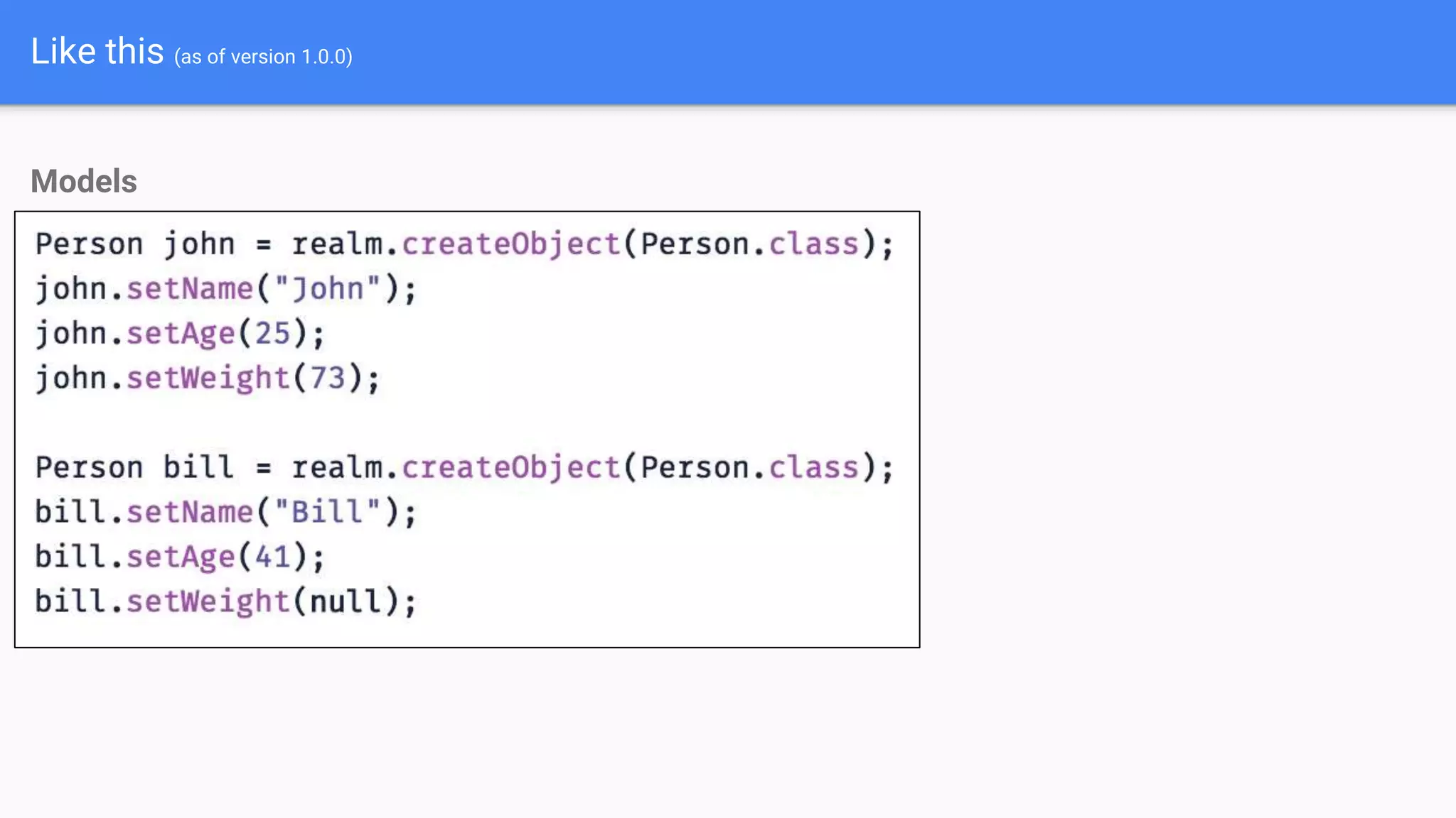 Like this (as of version 1.0.0)
Models
 