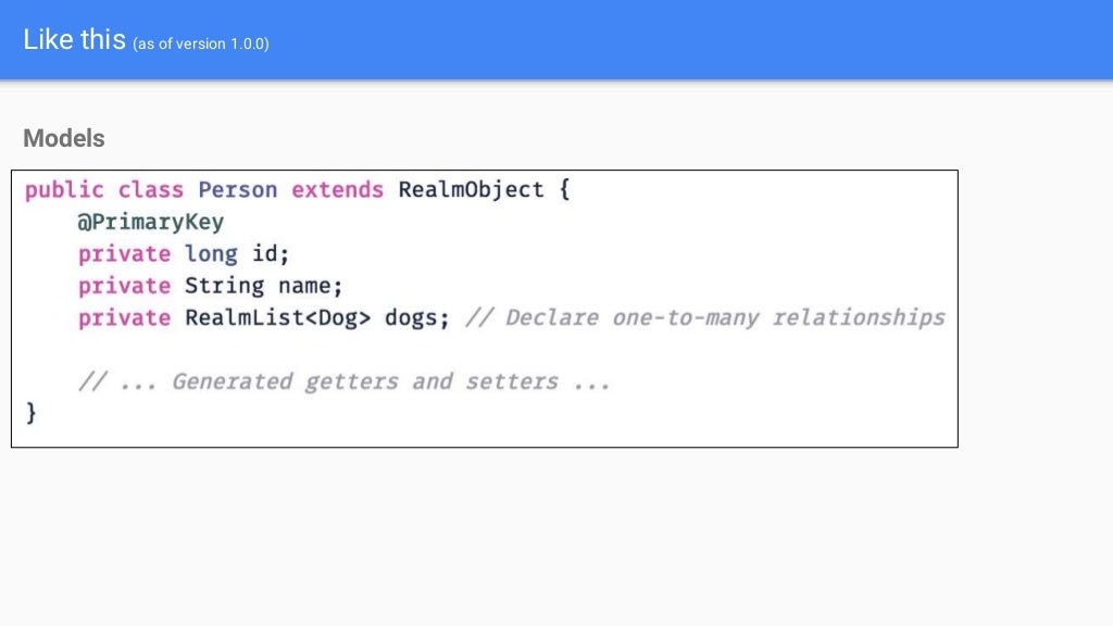 Realm Java for Android