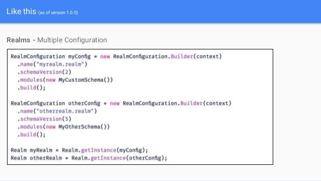 Realm Java for Android