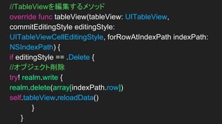 Realmのデータ内容削除。
 