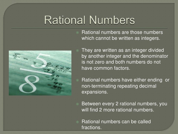 Real Numbers Real Numbers