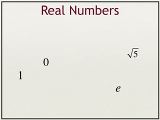 Real numbers