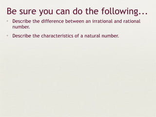 Real numbers