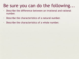 Real numbers