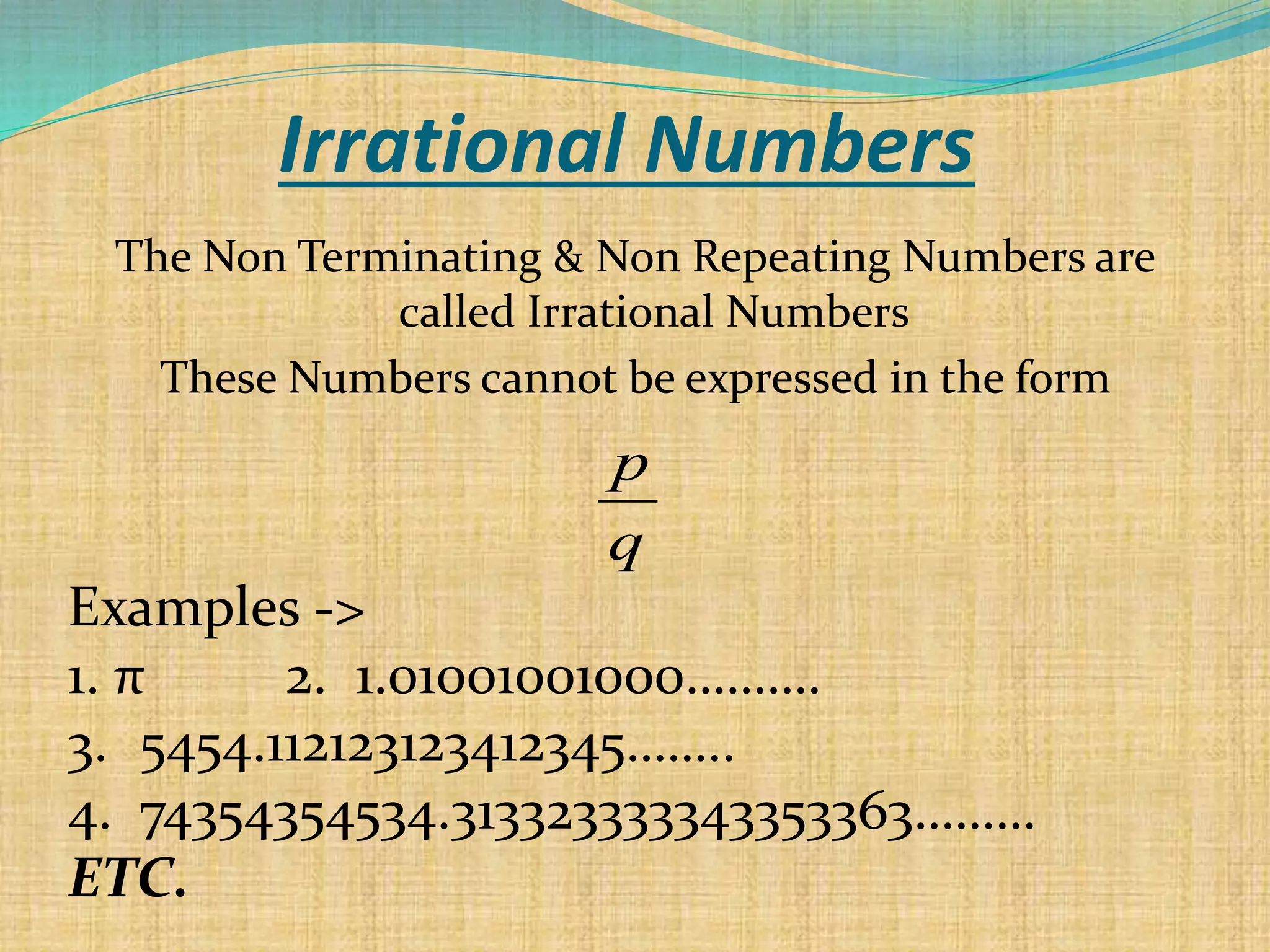 Real numbers | PPTX