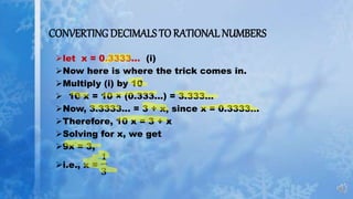 Number system class IX | PPTX