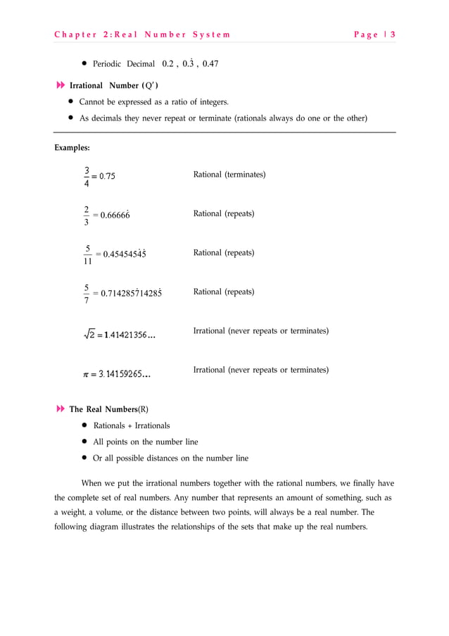 Real number system full pdf