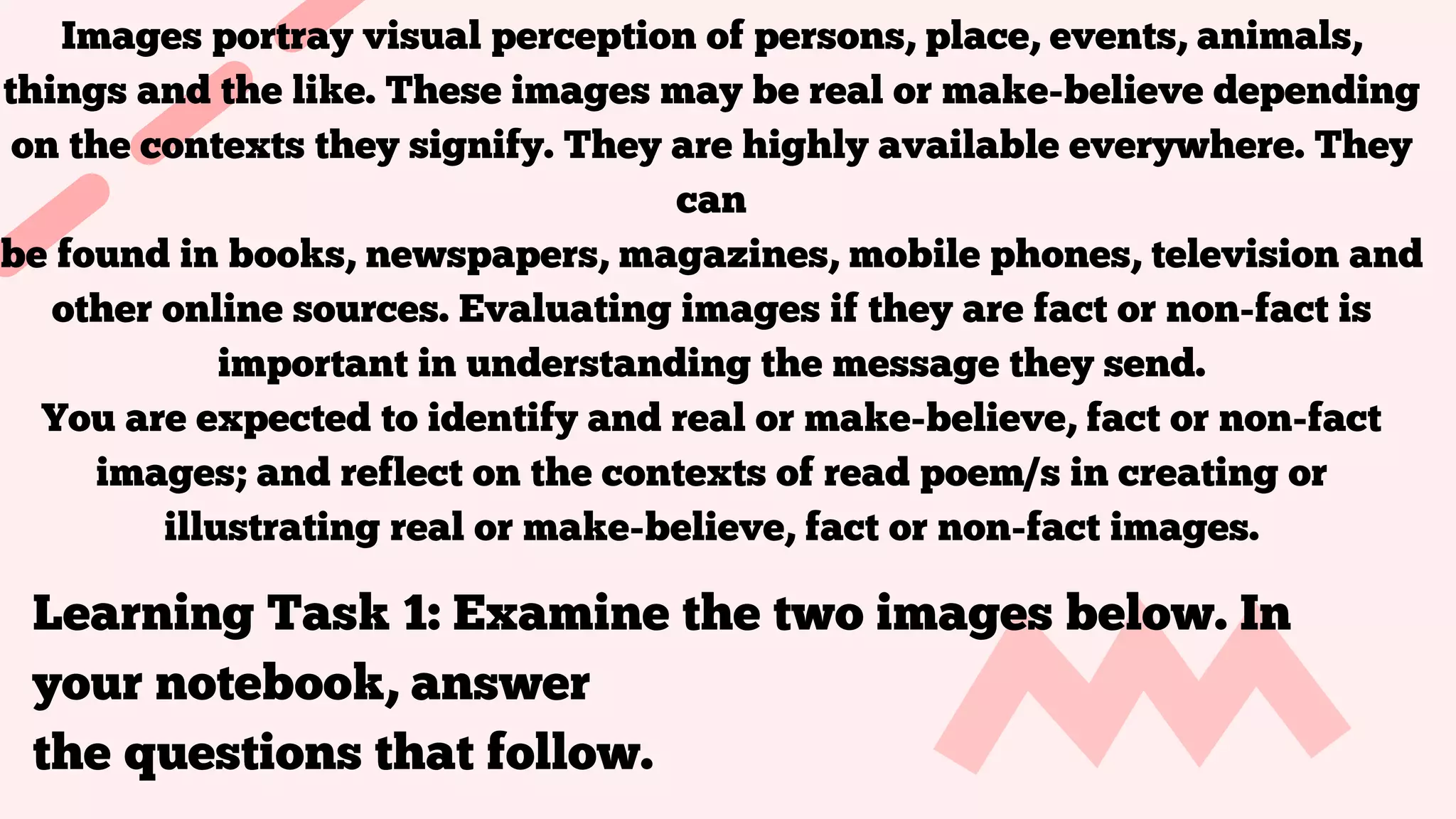 Real or make believe fact or non fact images pdf