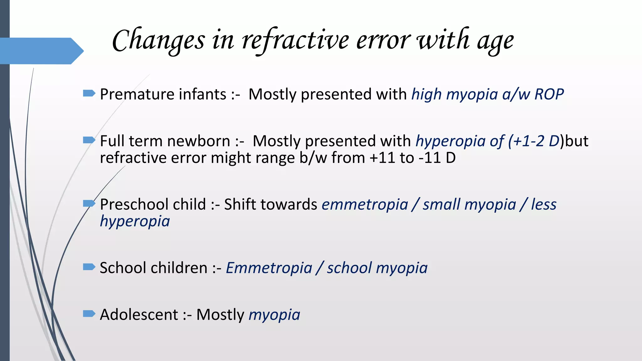 Normal Refraction Baby Real pediatric refraction and spectacle power prescription in ...