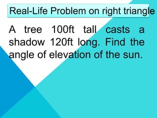 right triangles Application | PPTX