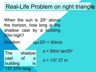 right triangles Application | PPTX