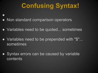 Real programmers use programming languages (Not shell scripts) | PPT