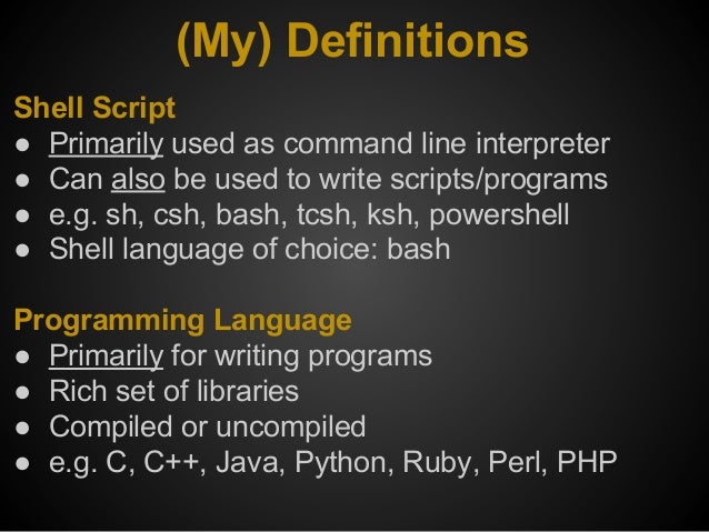 Write a bourne shell script
