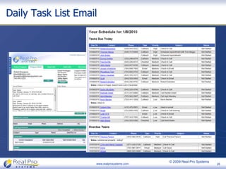 Calendar for Task Managementwww.realprosystems.com© 2009 Real Pro Systems