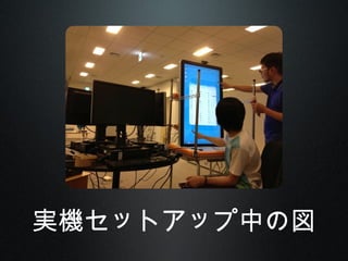 実機セットアップ中の図
 