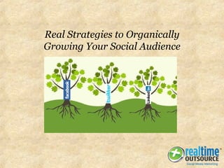 Real Strategies to Organically
Growing Your Social Audience
 