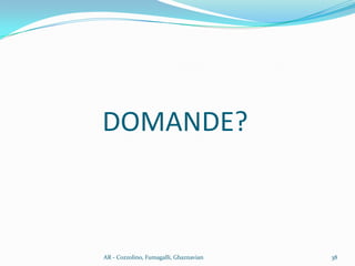 DOMANDE?
38AR - Cozzolino, Fumagalli, Ghaznavian
 