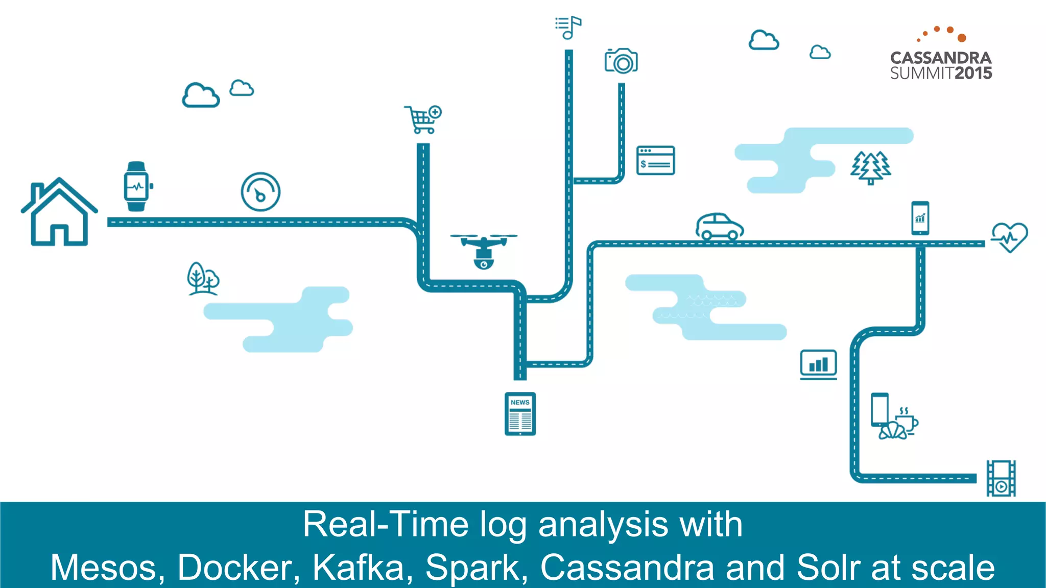 Real-Time log analysis with Mesos, Docker, Kafka, Spark, Cassandra and Solr at scale 