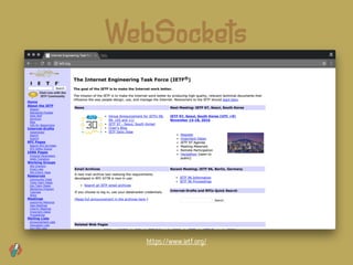 https://www.ietf.org/
WebSockets
 