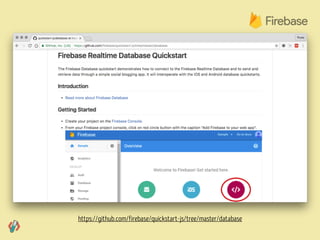 https://github.com/firebase/quickstart-js/tree/master/database
 