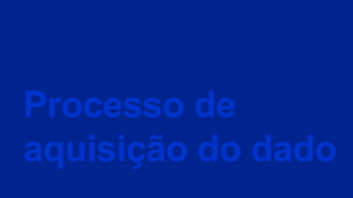 Processo de
aquisição do dado
 