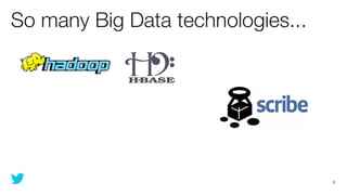 So many Big Data technologies...




                                   2
 