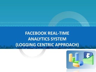 FACEBOOK REAL-TIME
ANALYTICS SYSTEM
(LOGGING CENTRIC APPROACH)
7
 