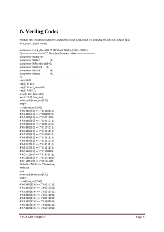 Real Time Clock Interfacing with FPGA | DOCX