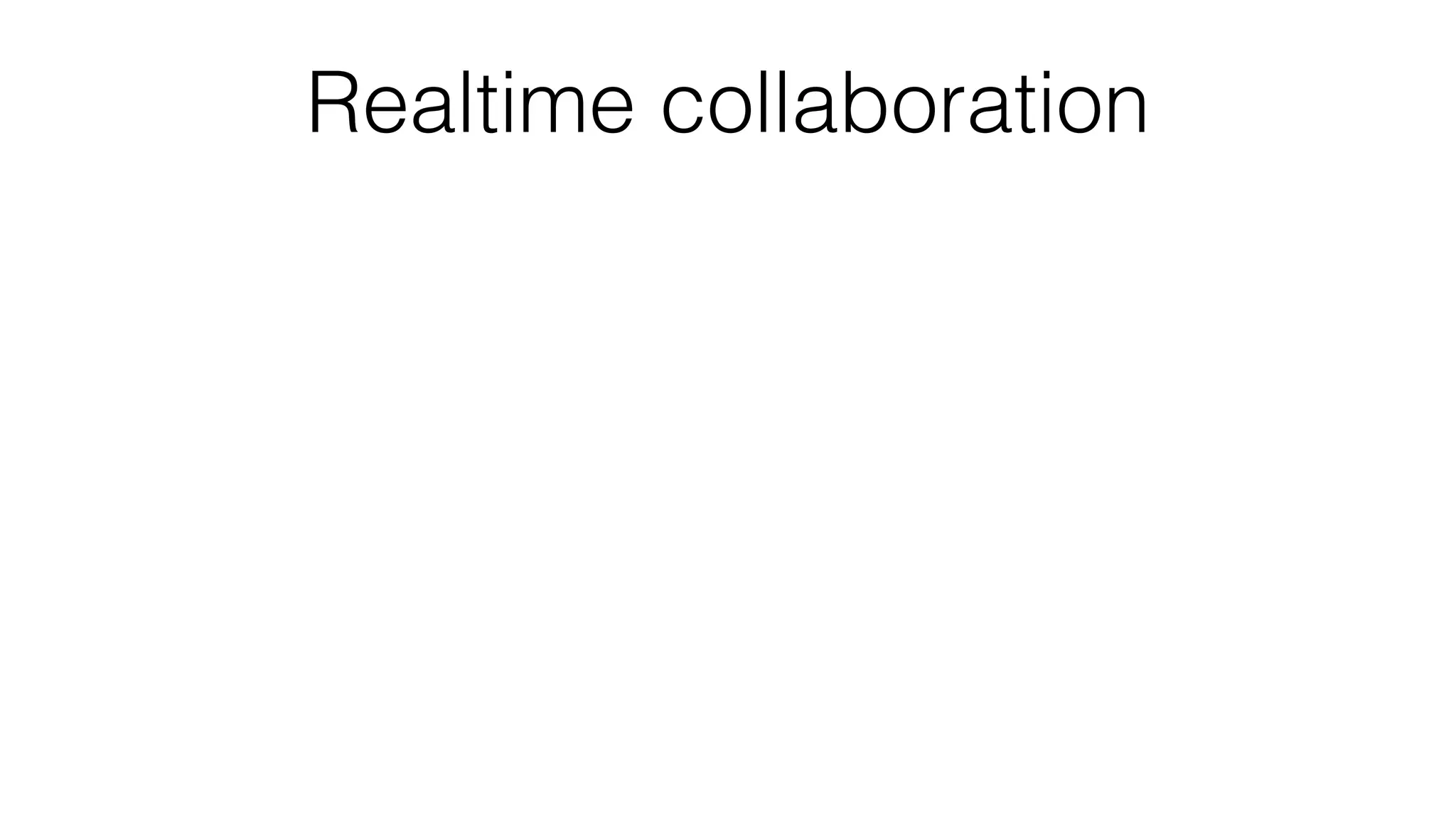 Realtime collaboration
 