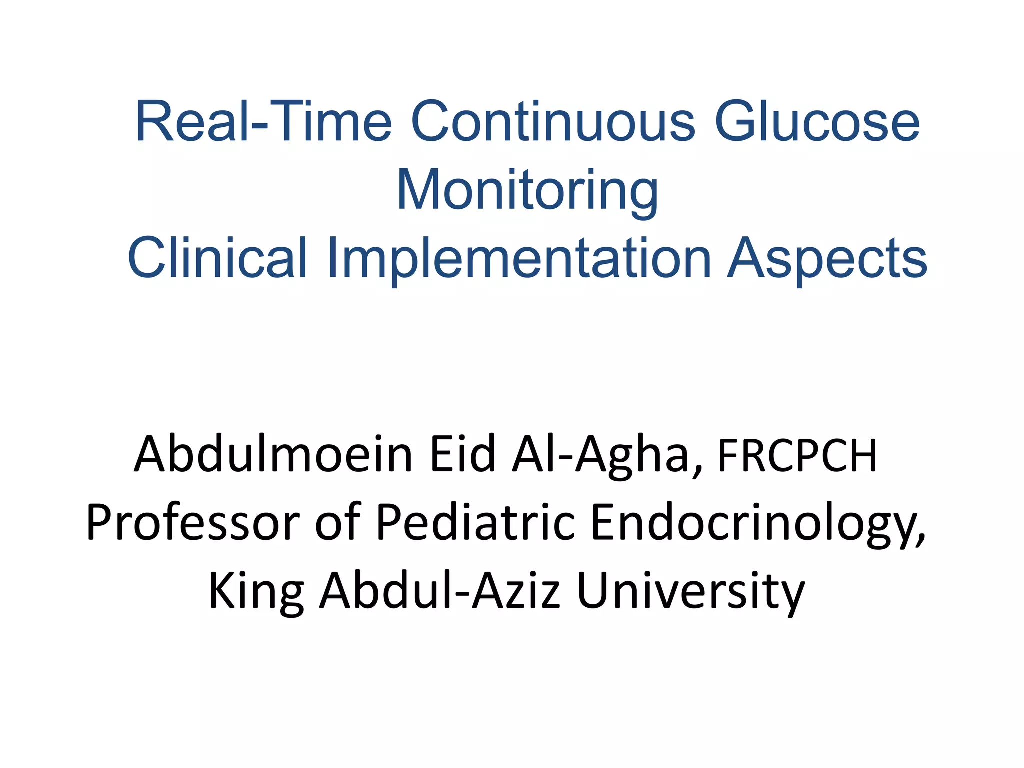 Continuous glucose monitoring interpretation in real time